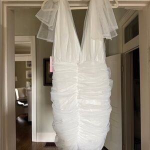 Hello Molly NWT Rouched Bridal / Engagement Mini Dress
